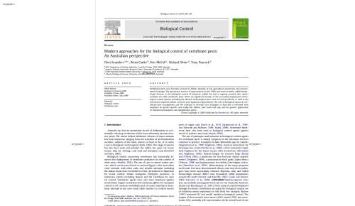Modern approaches for the biological control of vertebrate pests: An Australian perspective